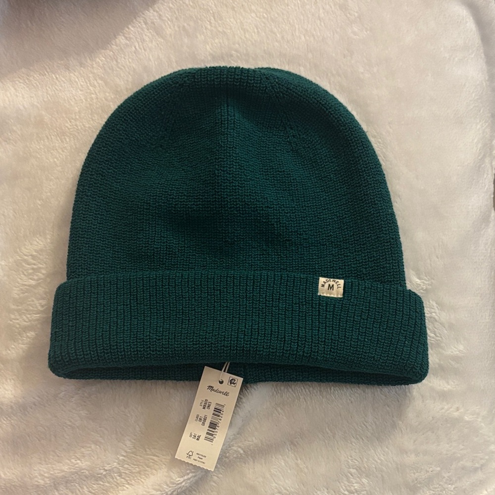 Madewell Teal Knit Beanie Hat